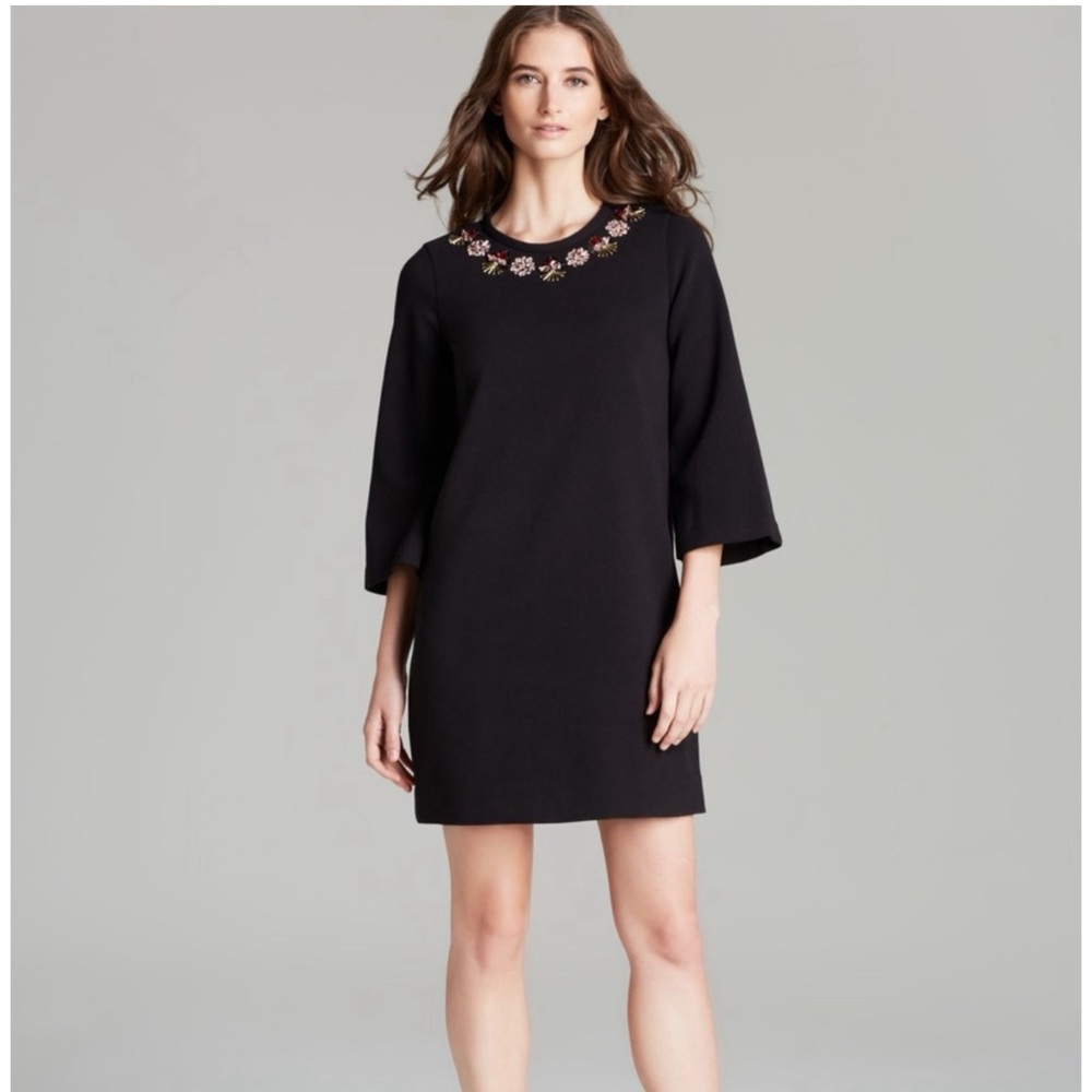 Kate Spade Lucy Embellished Dress Jewels Stones LBD Sz 0